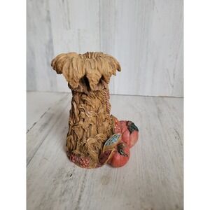Kurt Adler hay stack candle stick‎ vintage pumpkin farm home decor